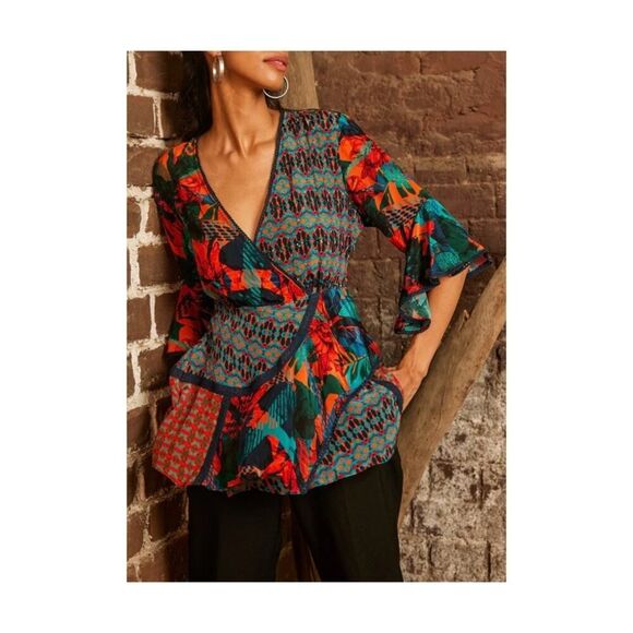Anthropologie Tops - Bhanuni by Jyoti CELESTINE EMBROIDERED BLOUSE Sz. S